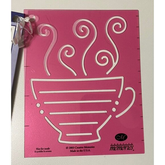 Creative Memories Teacup Journaling Template For Card Making Scrapbooking - Picture 1 of 4